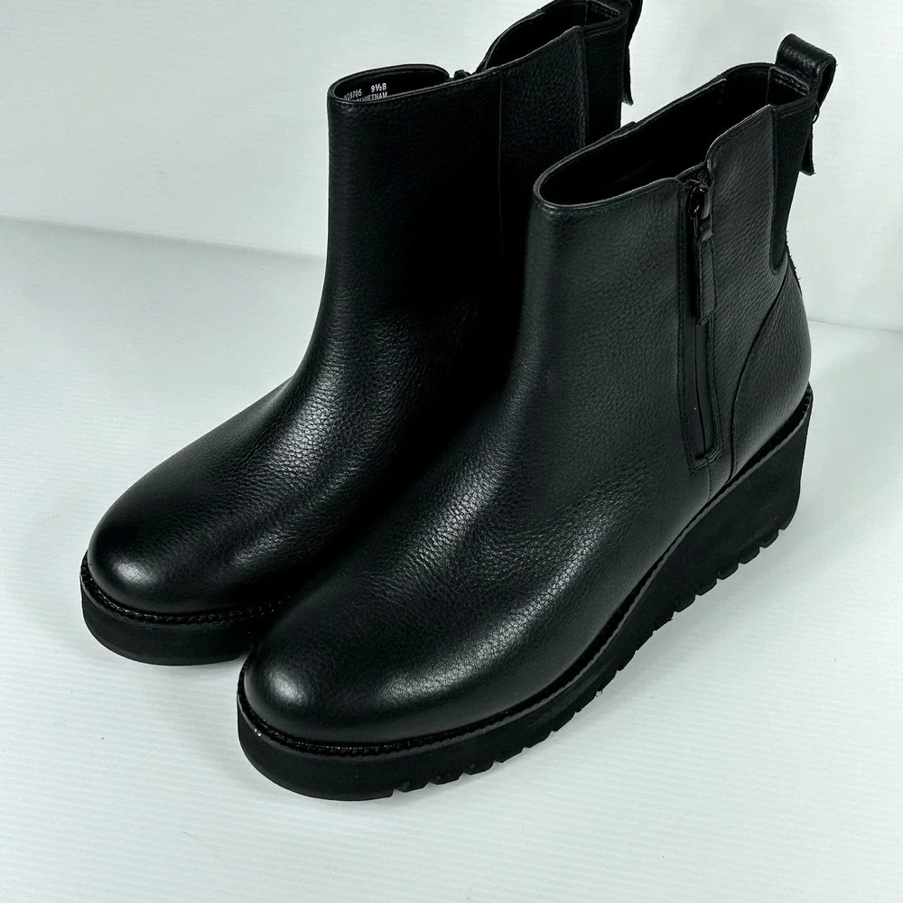 Cole Haan Size 9.5 N Narrow Black Leather Waterproof Boots NEW ZeroGrand $279‎